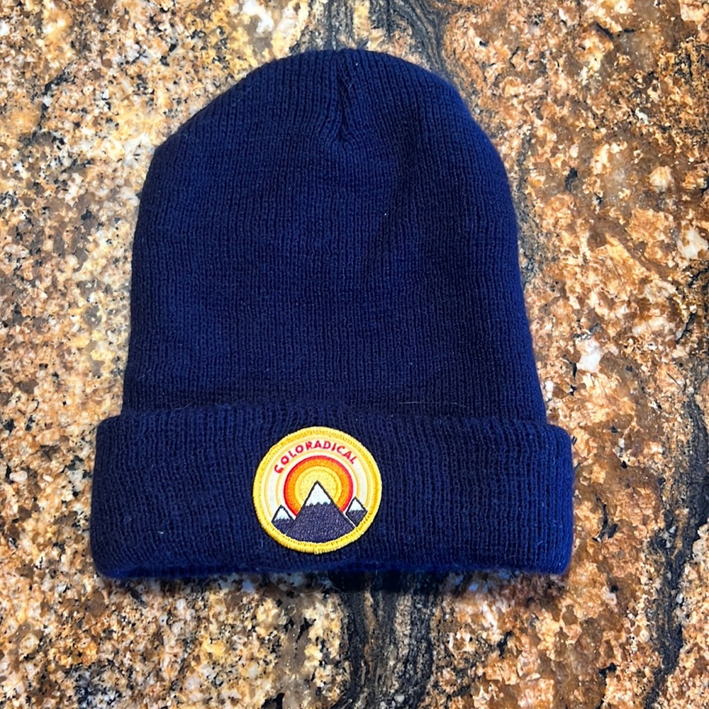 Navy blue coloradical beanie